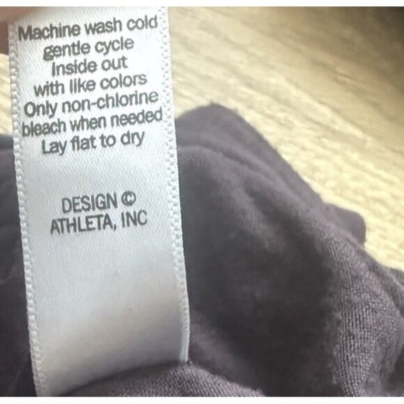 Athleta Women's Tunic Top Shirt Purple Crew Neck Long Sleeve Slit Sides Modal L - Picture 5 of 9